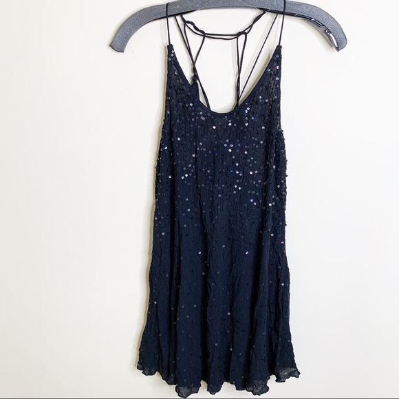 NWT free People just watch me sequin slip halter - Picture 2 of 6